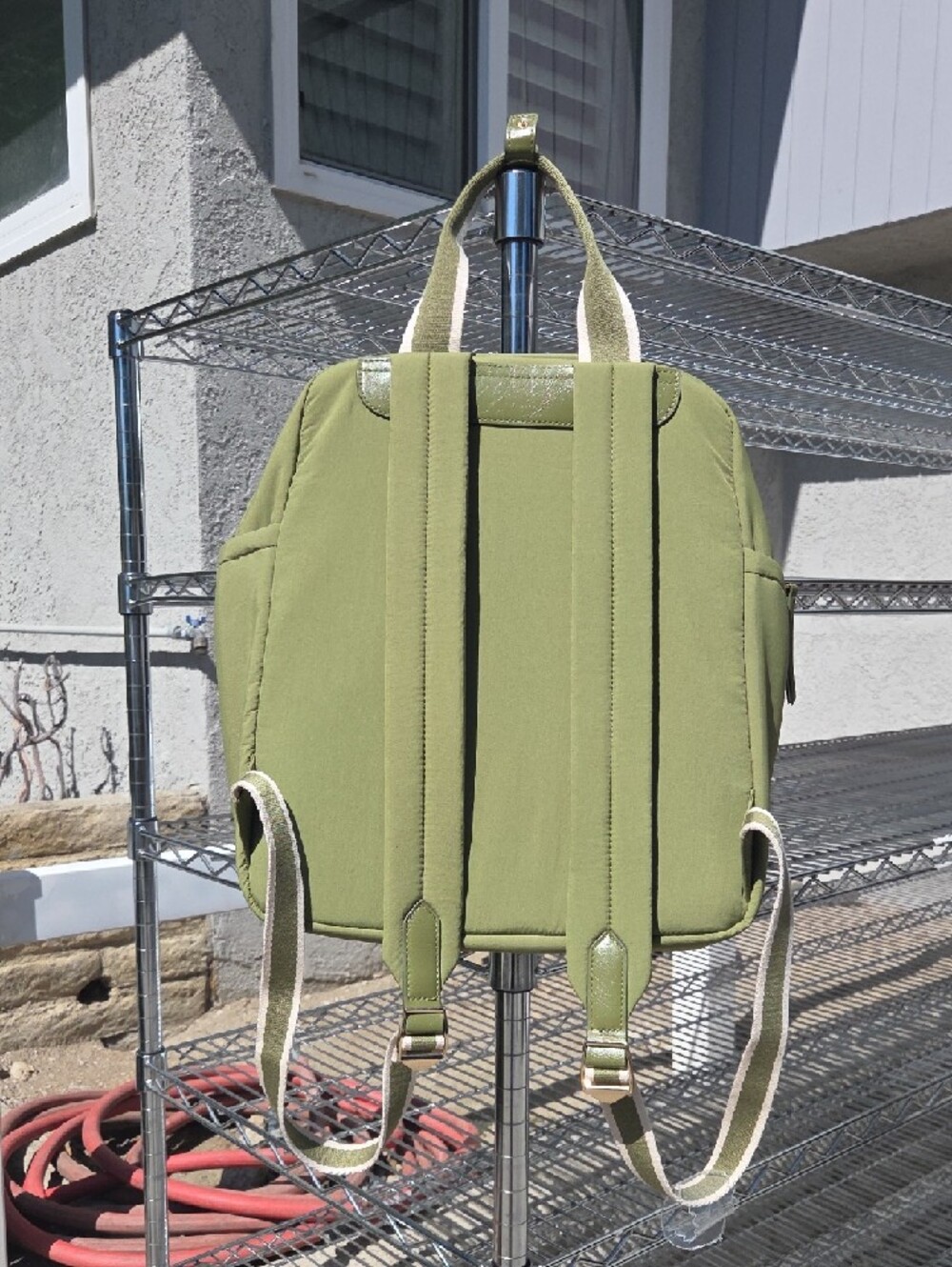 Universal Thread Olive Canvas Convertible Backpack Tote - Picture 3 of 6